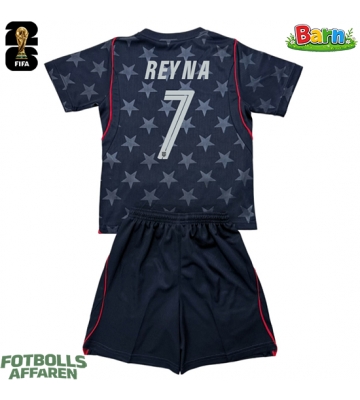 Förenta stater Giovanni Reyna #7 Bortaställ Barn VM 2026 Kortärmad (+ Korta byxor)